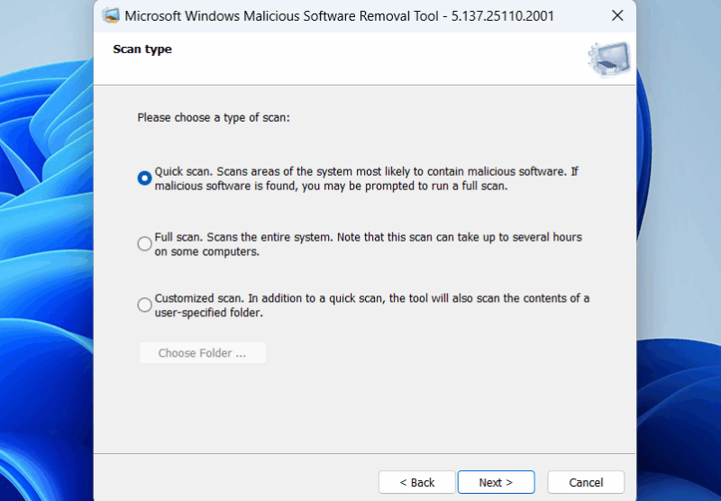 List Of Scans in MSRT