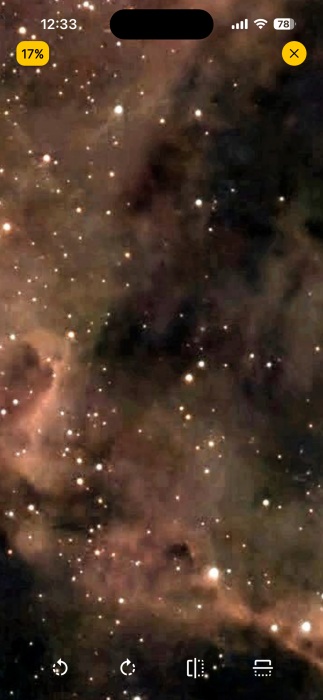 Zooming in on post in Picastro app on iOS. 