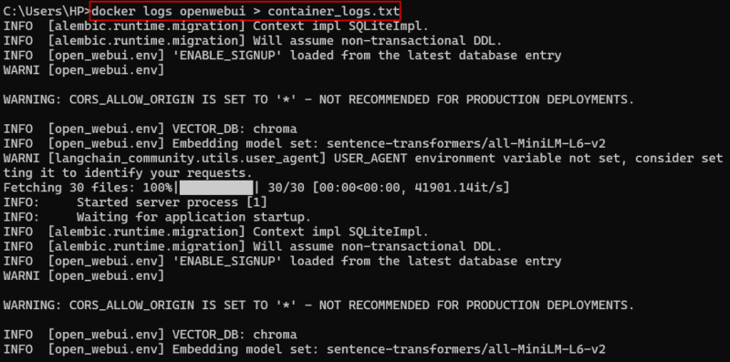 Save Docker Logs To File