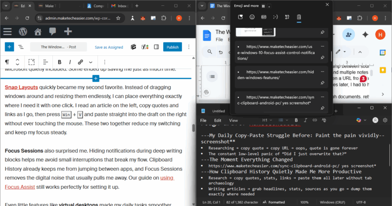 Snap Layout+clipboard History