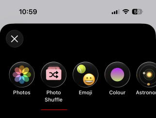 Shuffle option view in iPhone Wallpaper Settings. 