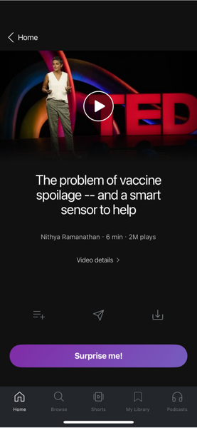 Ted App Surprise Me Shuffle