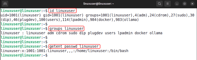 View Existing Users Info