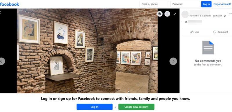 Facebook post view without signing in with account.