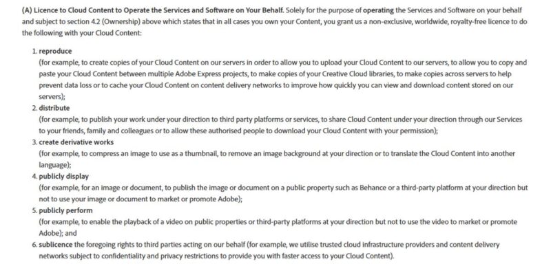Ai Copyright Ownership Clause In The Tos Of Adobe