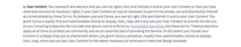 Ai Copyright Ownership Clause In The Tos Of Canva
