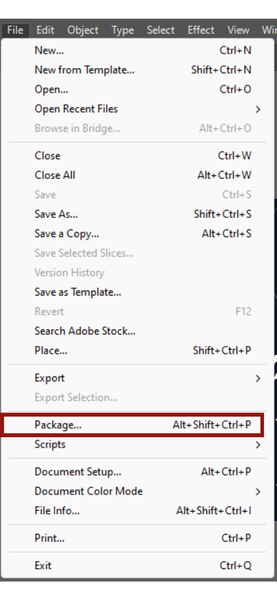 Adobe Illustrator Run Package