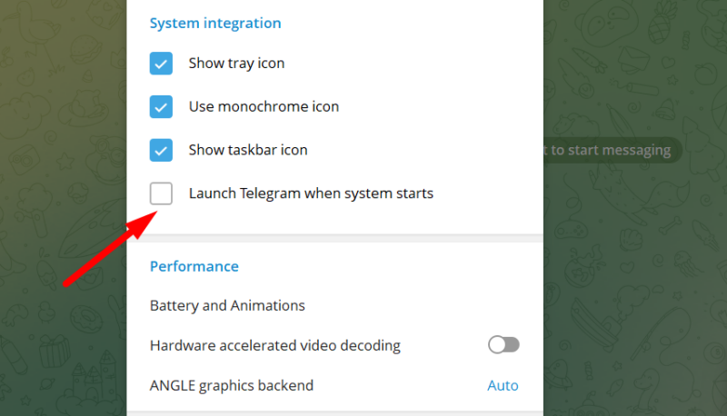 Launch Telegram When System Start
