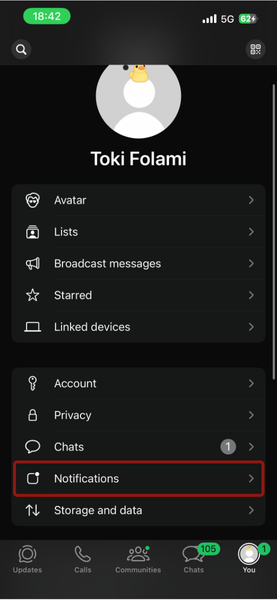 Whatsapp You Notifications