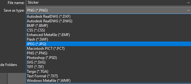 Adobe Save As Options