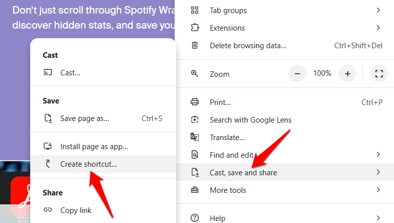 Creating website desktop Shortcut in Chrome