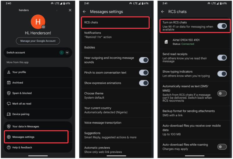 Enable Rcs Chat Android Messages