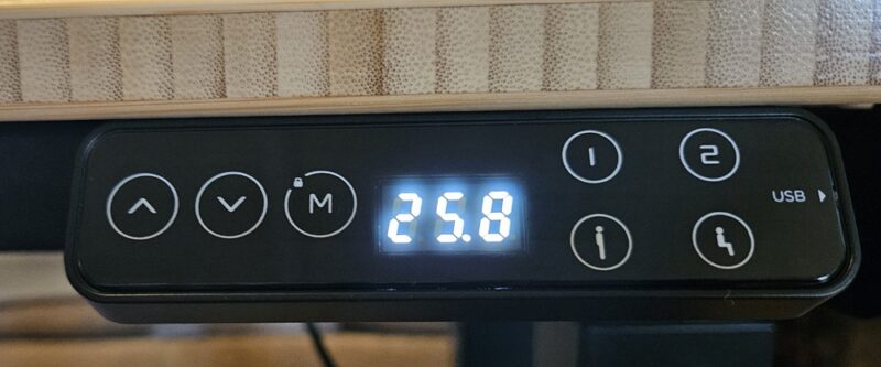 FlexiSpot control panel.