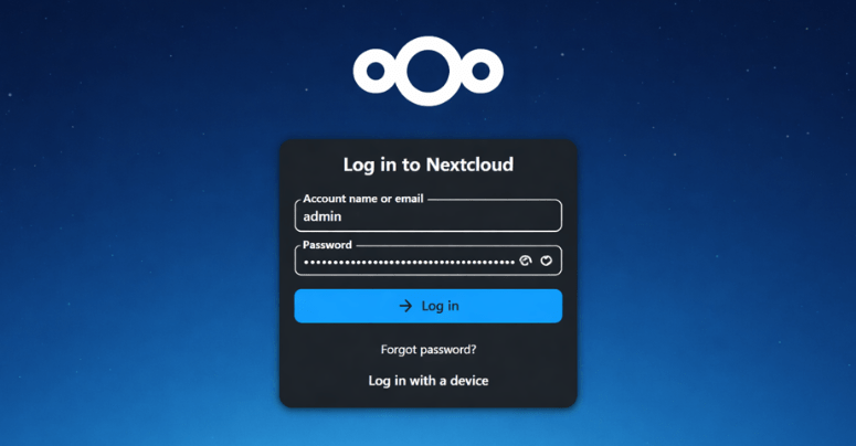 Login Nextcloud Aio Dashboard