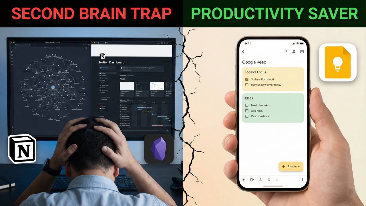 Notion Obsidian Second Brain Trap Vs Google Keep