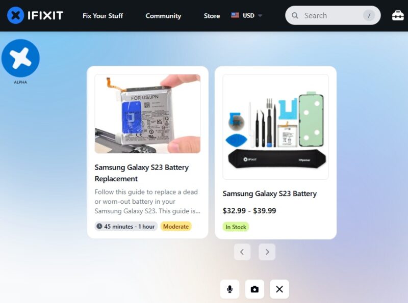 Using voice chat to repair devices with FixBot.