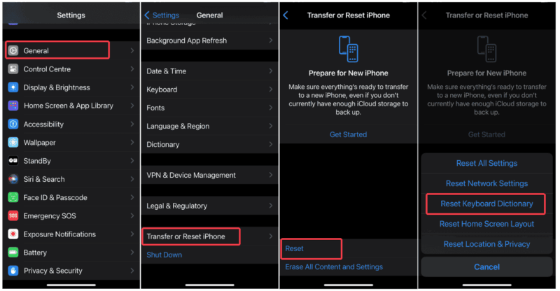 Reset Iphone Keyboard Dictionary