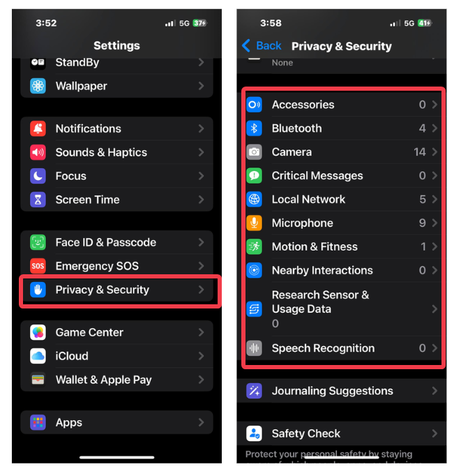 Review App Permissions