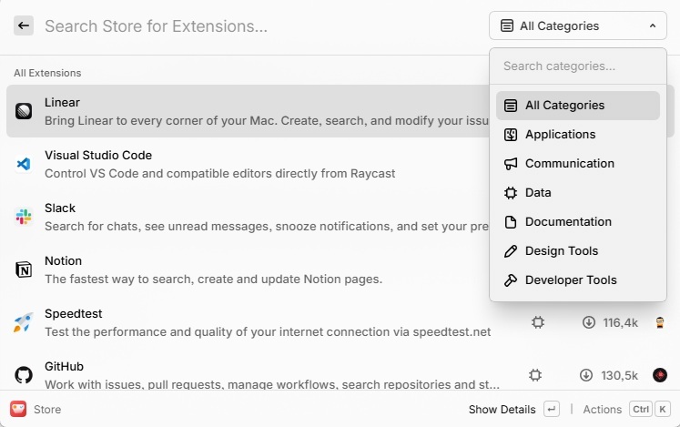 Browsing extensions.