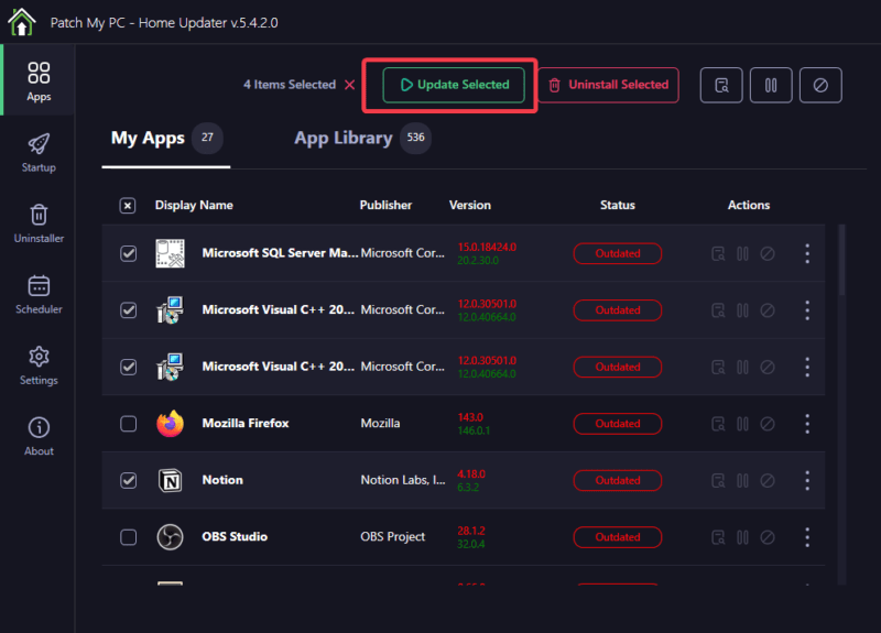 Patchmypc Pick Apps To Update