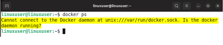 Cannot Connect To Docker Daemon