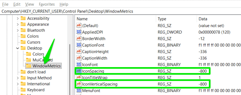 Registry hack to manage desktop icon space