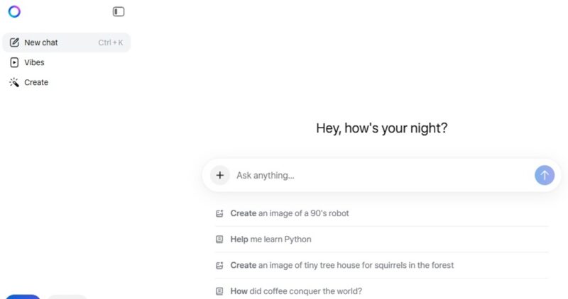 Viewing suggestions from Meta.ai