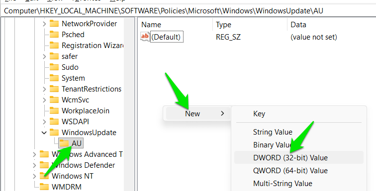 Creating New Dword Value in the Registry