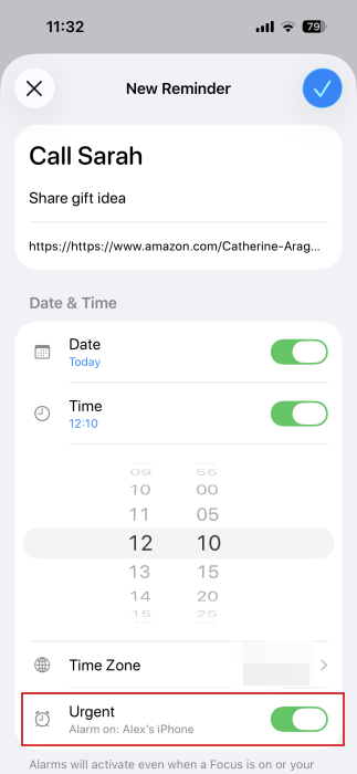 Critical Reminders Iphone Urgent On