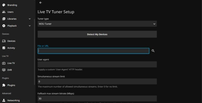 Jellyfin Live TV Tuner