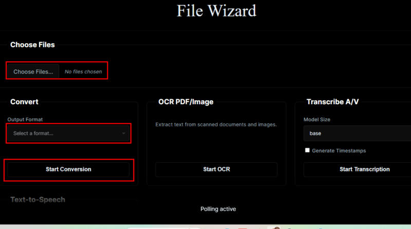 Filewizard Dashboard
