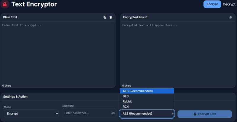 Encrypting text to send to others.