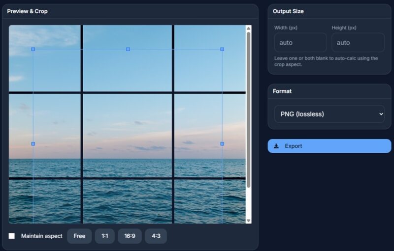 Resizing and cropping an image. 