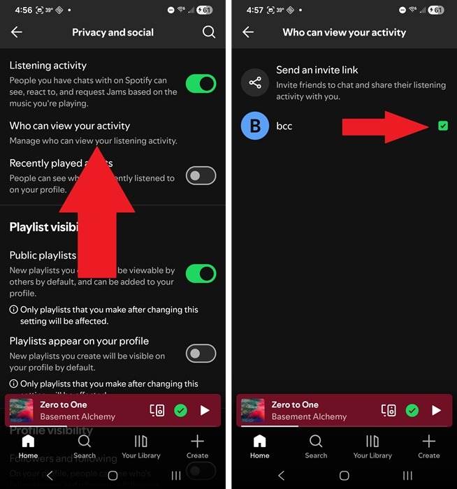 Change who views your Spotify activity.