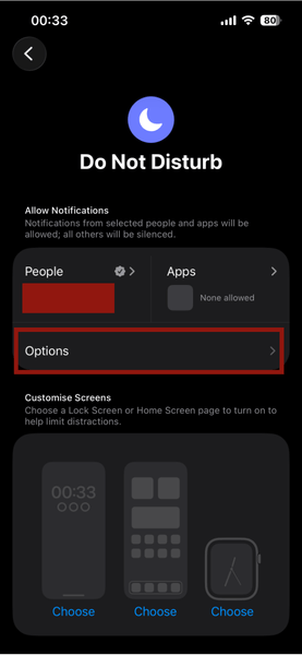Iphone Focus Options