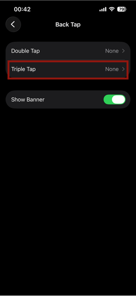Iphone Settings Back Tap