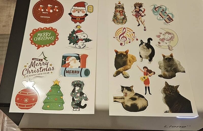 Custom stickers and photo stickers.