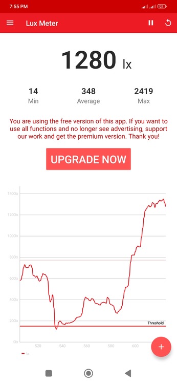 Lux Light Meter high light