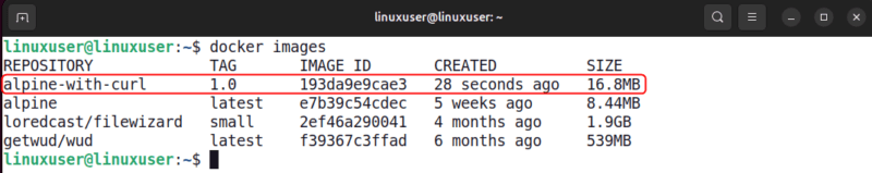 New Image With Saved Container Changes