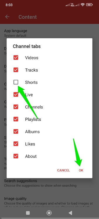 removing Shorts from New Pipe Channels