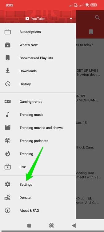 New Pipe Settings in Menu