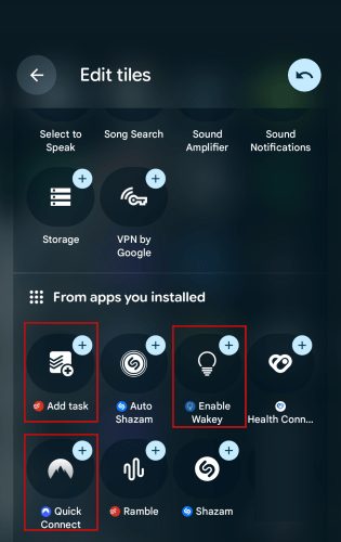 Adding additional Quick Settings tiles via installed apps on Android. 
