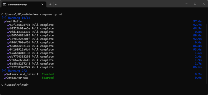 Setup Whats Up Docker