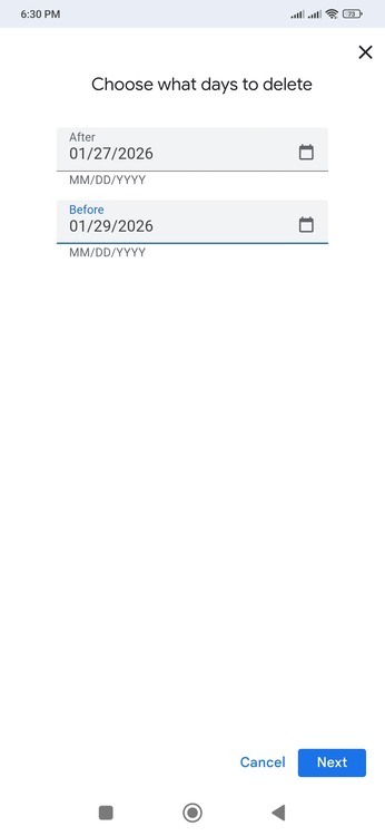 Time Range in Play Store