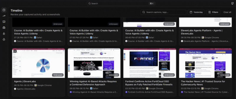 Timeline Overview Screencap