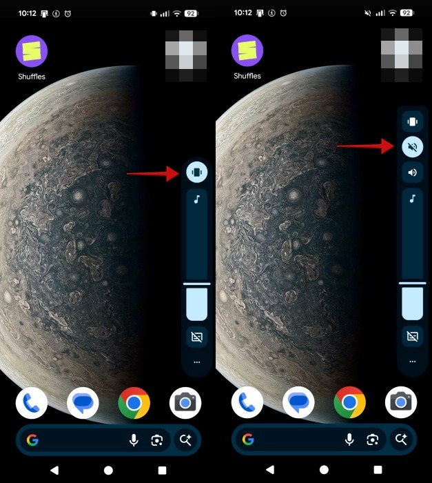 Turning off sound via volume buttons on Pixel device. 