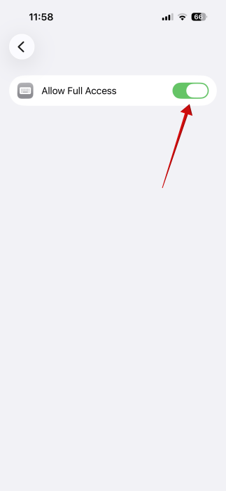 Enabling "Allow Full Access" for Gboard on iPhone. 