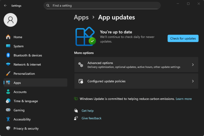 Windows App Update
