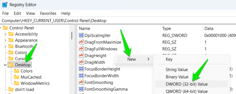 Creating new DWORD value in the Registry