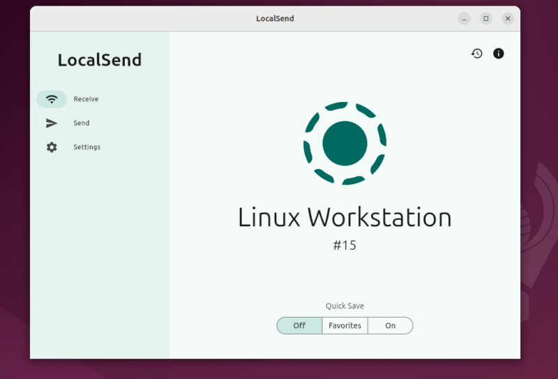Localsend Main Interface On Ubuntu Linux